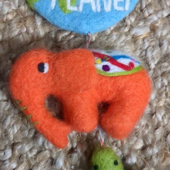 World Market Felted Wool Save The Planet Endangered Animal Mobile - Picture 5 of 8